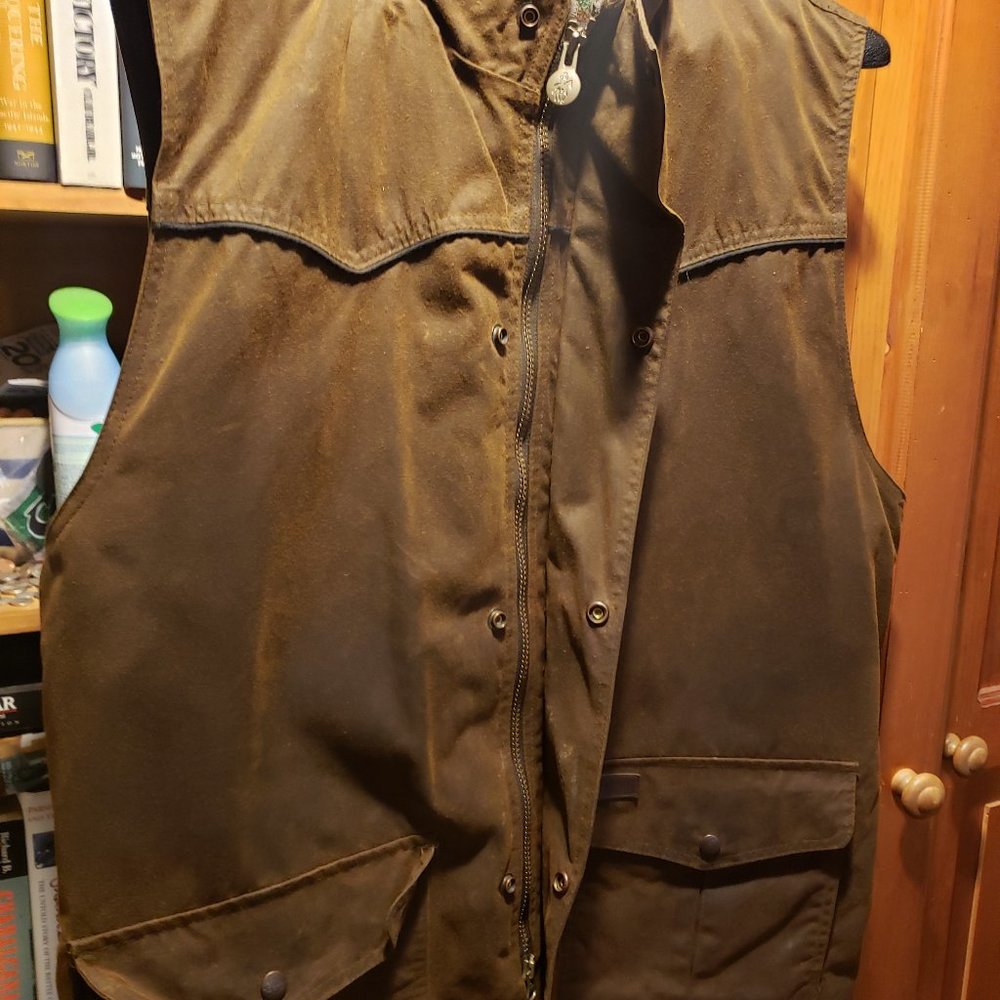 XL Outback Trading Company - Oilskin Leather Vest - Waterproof